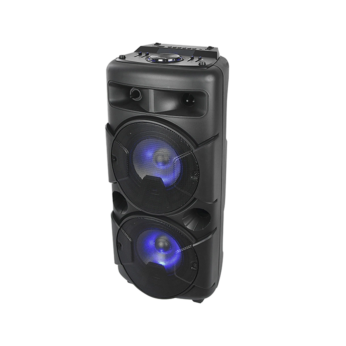 2023 New Style Powered Audio Box Portable Speaker with LED Light Dual 6.5 Inch Woofer Bluetooth Wireless Speaker