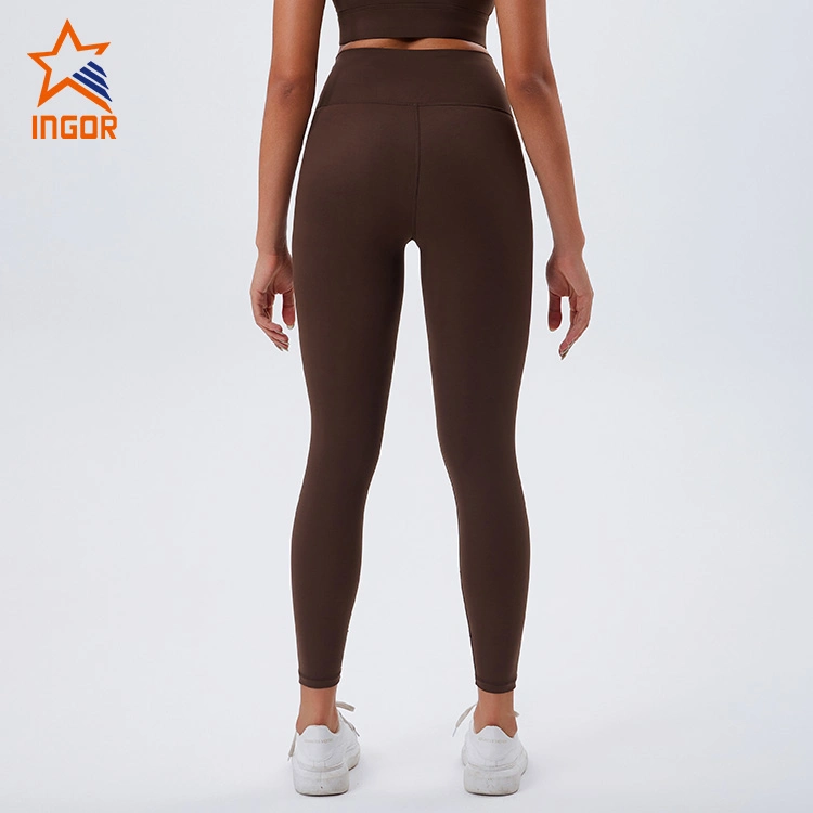 Ingor Sportswear Fitness Clothing Manufacturer Custom High Waist Scrunch Butt Yoga Pants Activewear Tights Workout Sportswear Gym Wear Leggings Running Wear