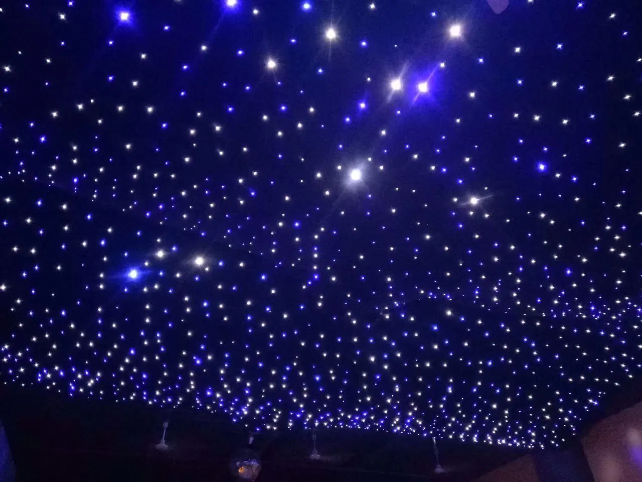 Cortina Star LED 4*6m LED azul e branco do pano de fundo