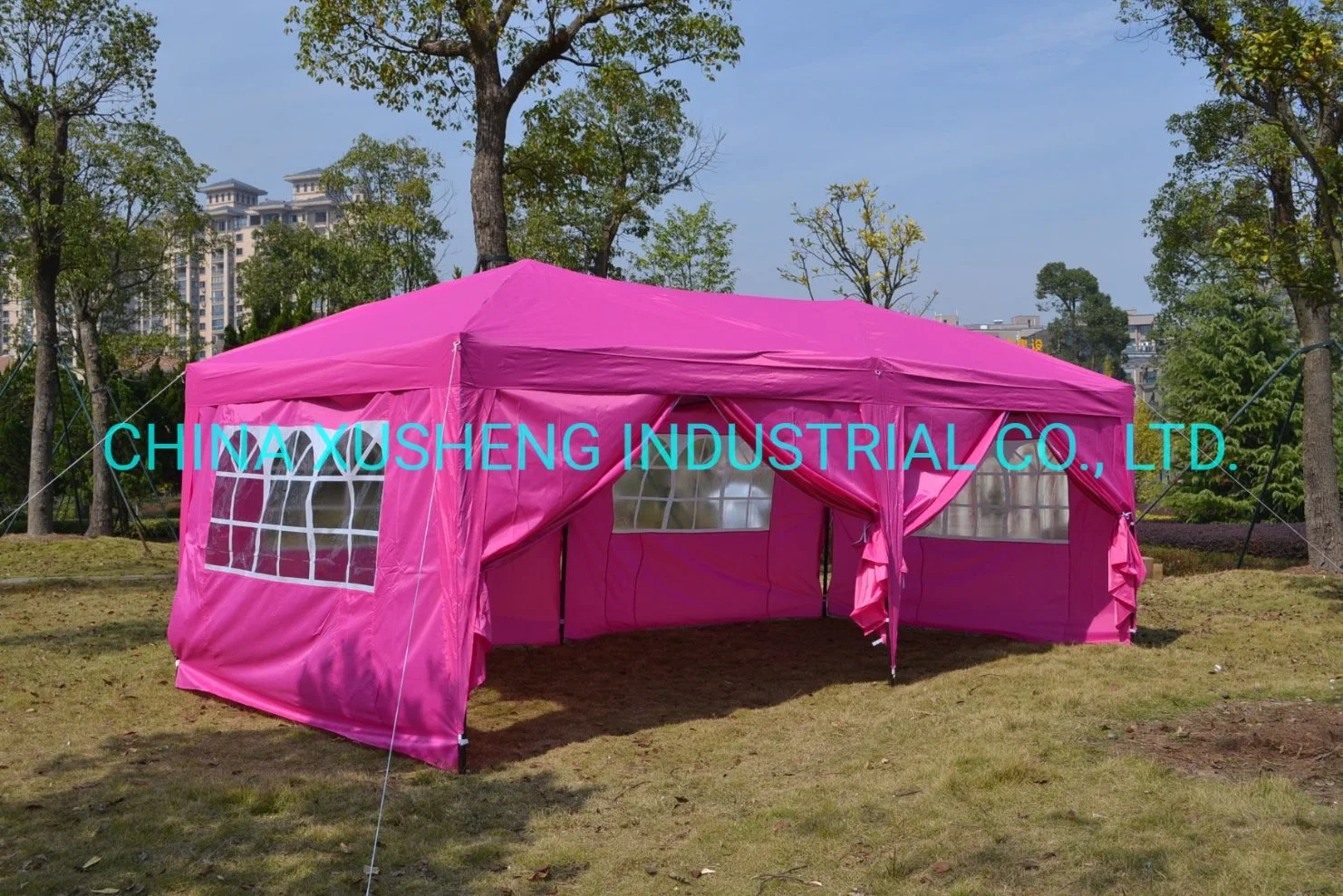 Assembly Garden Gazebo Party Tent with 6 Side Walls Outdoor Use for Event