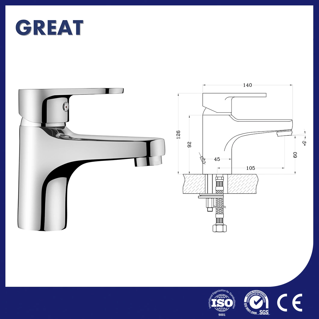 Great Bath Faucets Suppliers Good Price One Hole Faucets Bathroom Sink Gl6401A64 Chrome Single Lever Basin Faucet China Waterfall Bathroom Vanity Taps