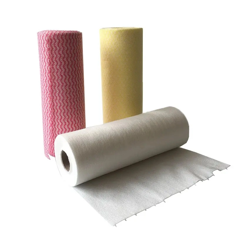 Spunlace Disposable Cleaning Wipes Cleanroom Rags Workroom Cleaning Roll