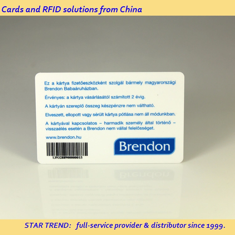 De descuento! ! ! Plástico preimpresas PVC Tarjeta/tarjeta de fidelización/Nombre de la tarjeta con código de barras