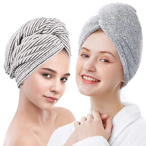 Alta absorción Quick-Drying pelo suave toalla Cap