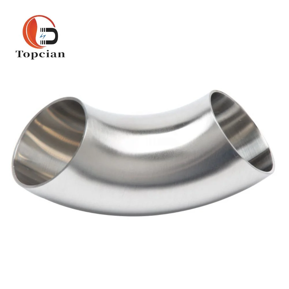 SS304 1" Stainless Steel Dairy Pipe Fitting 90 Degree Elbow Weld Short Bend