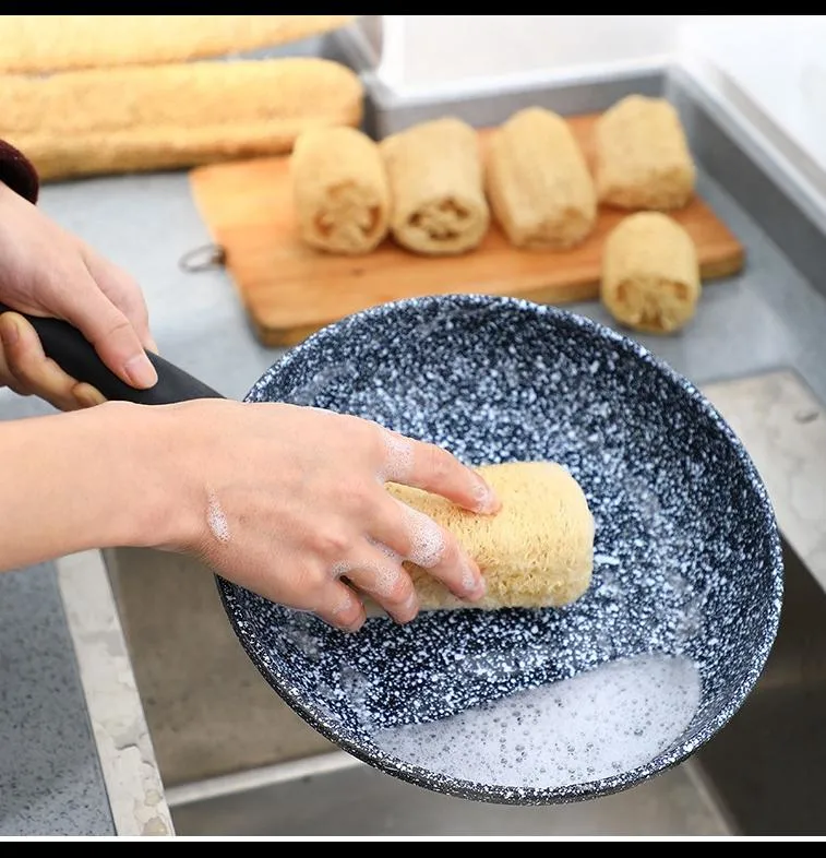 Biodegradable, baño de esponja de masaje esponja Luffa Scrub de ducha limpieza cepillo Scourer Scrubber