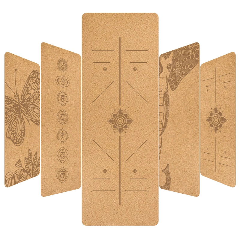 Corcho Yugland Estera Del Yoga Eco friendly Cork ejercicio PU gruesa estera del yoga