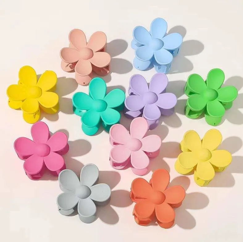 Hair Claw Clips Flower Candy Color Big Cute Claw Clips for Women Thick Hair Large Accessories Strong Hold for Women Lady