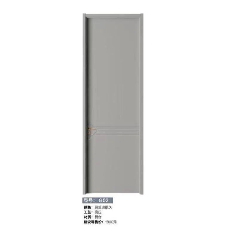 Moderna puerta simple de madera MDF Puerta de melamina PVC Door9040