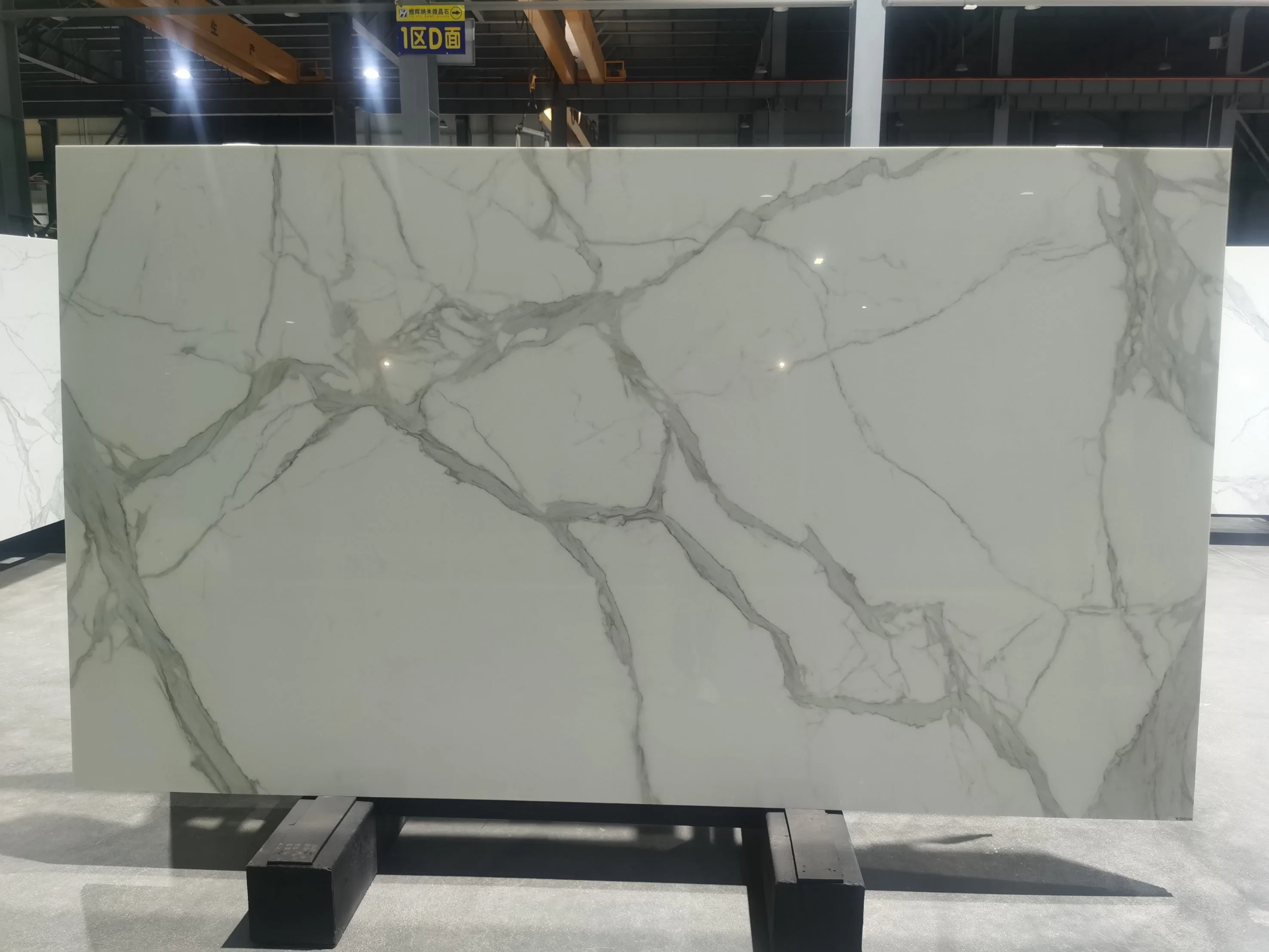 Diverse Styles Calacatta White Nano Glass Stone Slab for Countertops