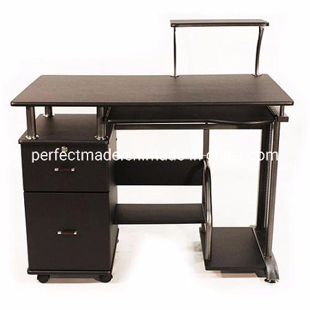 Office Home Furniture Black Computer Desk with Storage Cabinet