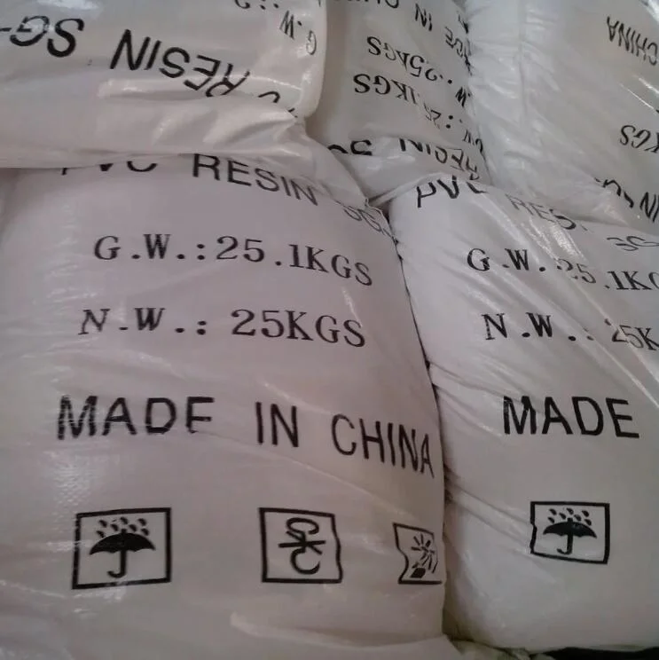 China Tubo de PVC branco de materiais em pó K71 K67 K57 resina PVC SG3, SG5, SG8