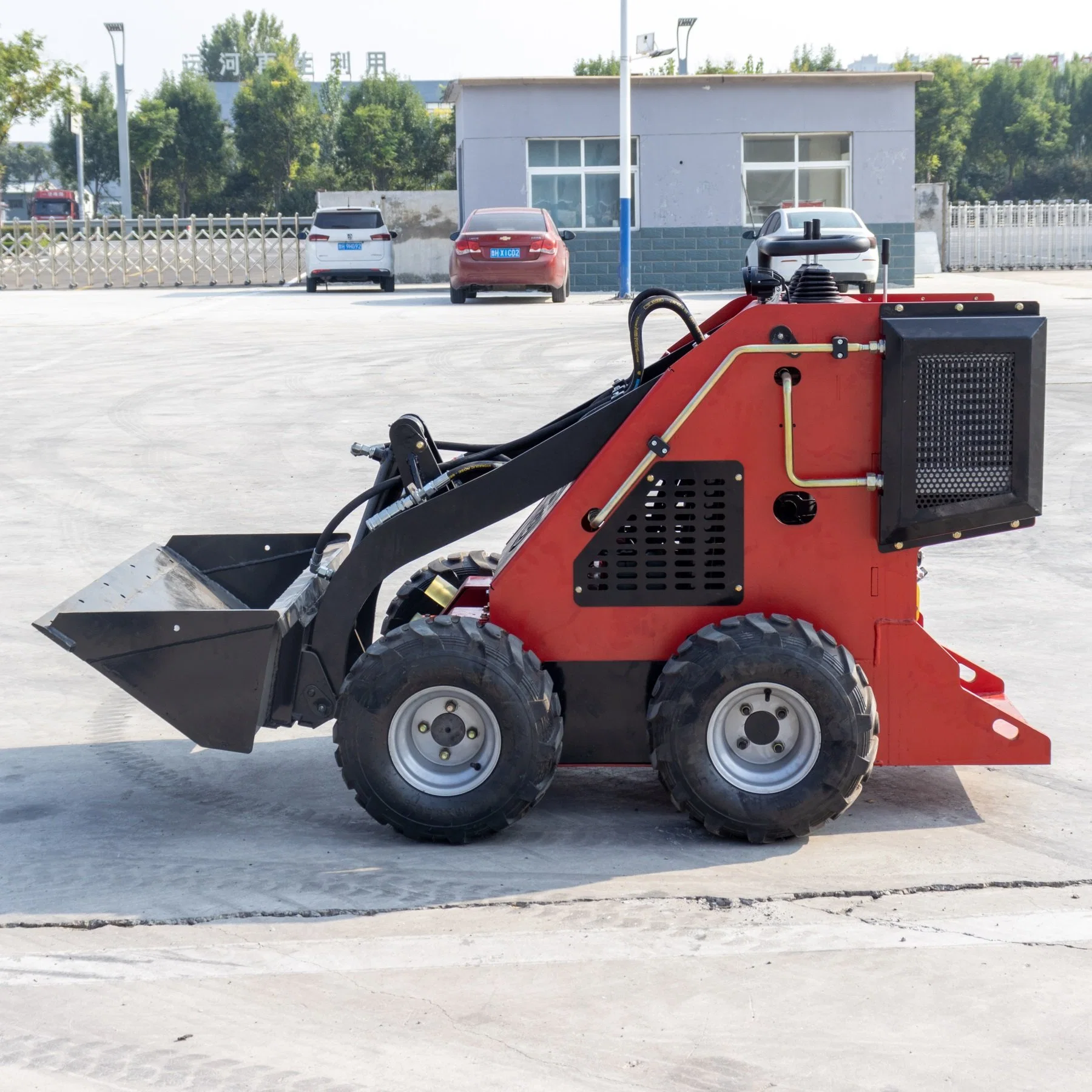 Erdbewegungsmaschinen Hydraulische Chinesische Rad Mini Skid Steer Loader Anhänge