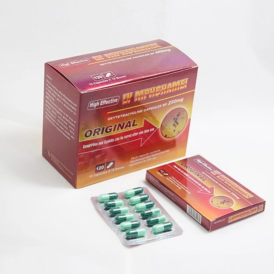 GMP Certified High Effective Antibiotics Oxytetracycline Capsules 250mg