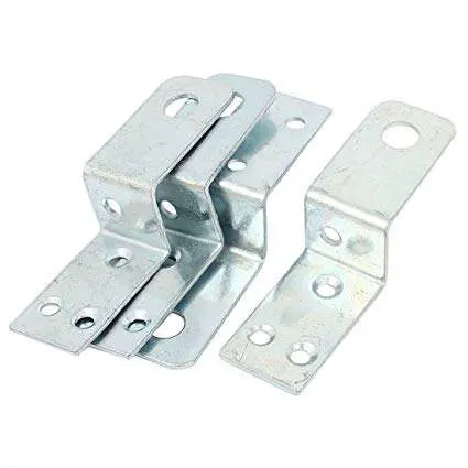 OEM 45 Degree Galvanized Stainless Steel Aluminum L Z Shape Flat Industrial Metal Right Slotted Corner Angle Wall Bracket