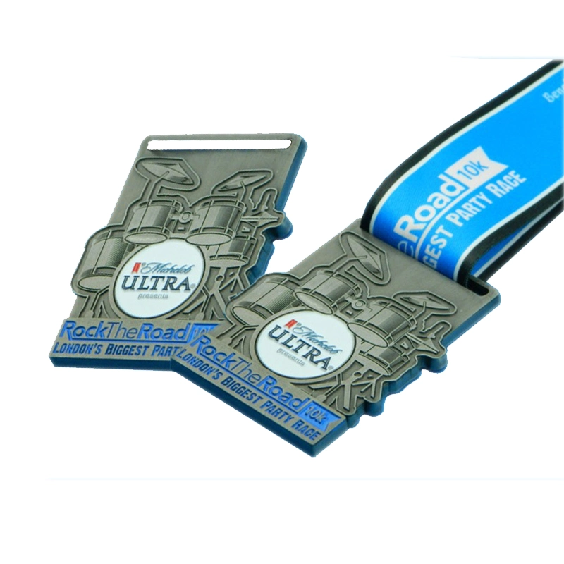 Epoxy Coated Fiestal Marathon Bronze Medals Blamk Medal Logo Medal (037)