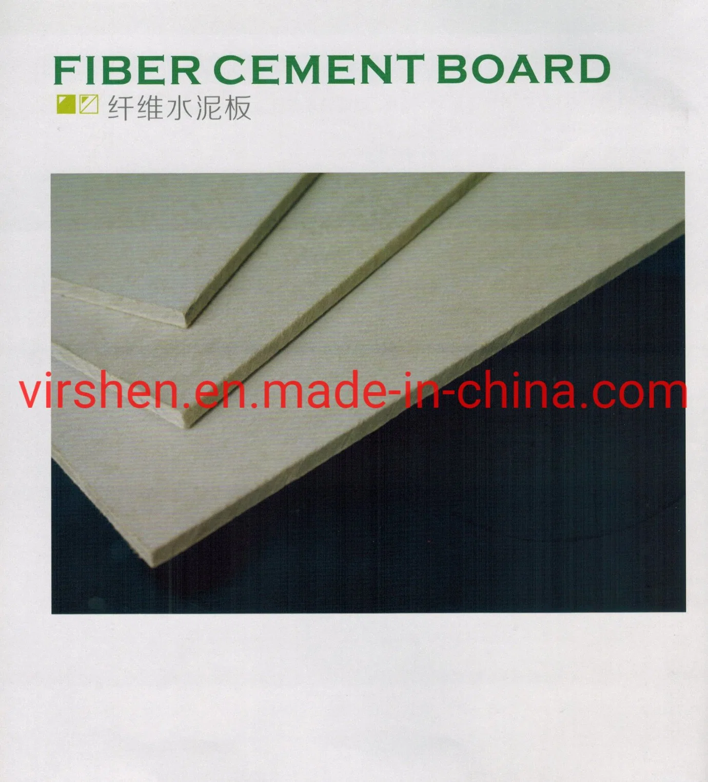 Alta densidade de fibra reforçada da placa de cimento