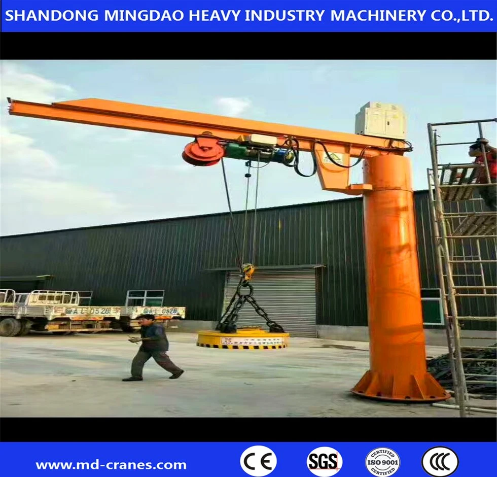 Promotional Various Durable Usin360 Rotating Base Mounted Pillar Coumn Mounted Portable Rotating Jib Crane 2t 5t 10t 15t