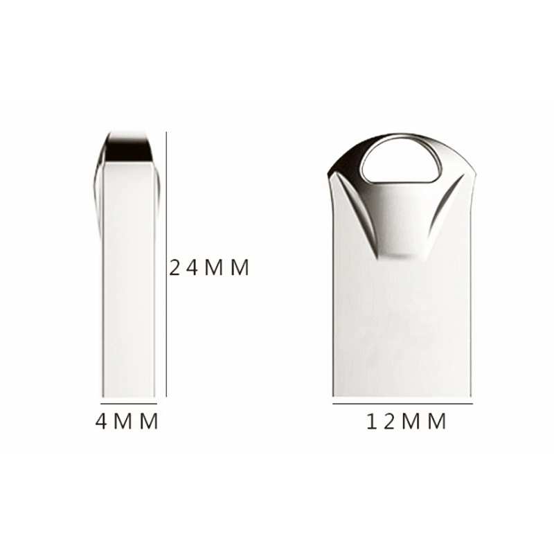 Clé USB mini en métal étanche et portable, cadeau promotionnel.