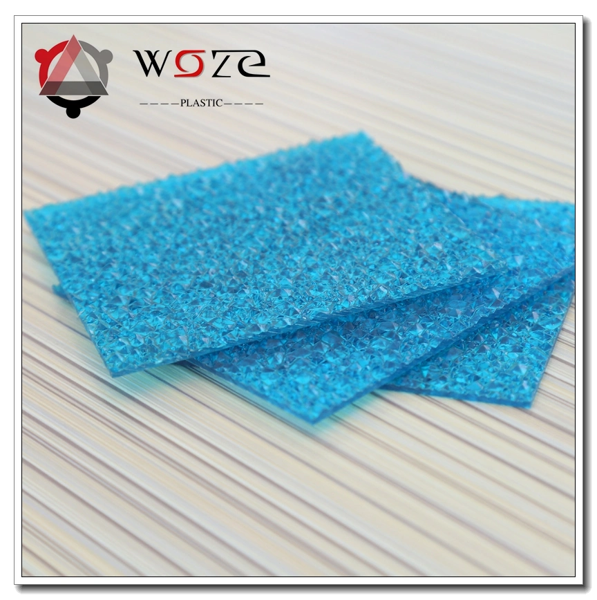 Colorful Diamond Embossed Polycarbonate Sheet Transparent Plastic Panel