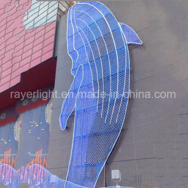 Shopping Mall Decoration Huge 2D Christmas Figure Lighting LED Animal Motif Light