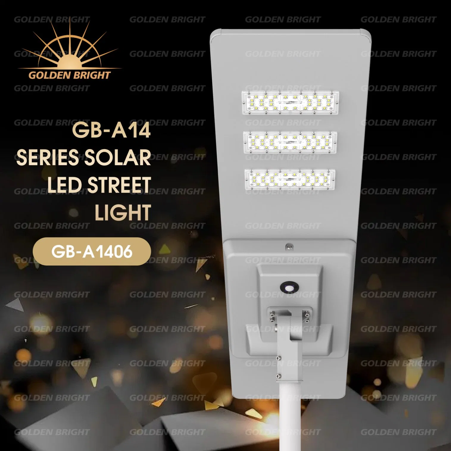 Factory 100 W LED de controlo remoto à prova de água para exterior IP66 Solar Street Iluminação de paisagem