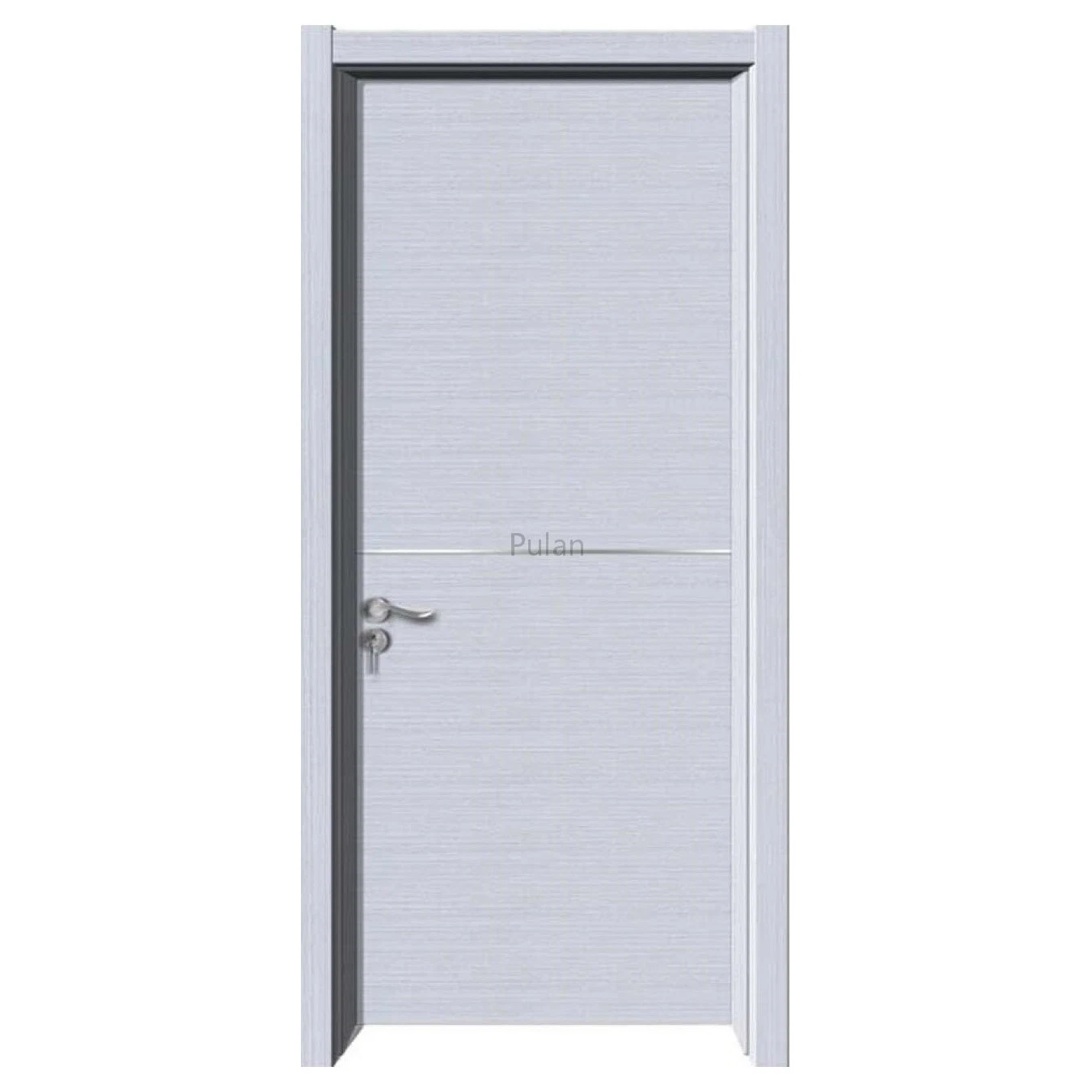 Modern Single Bathroom Melamine MDF PVC Interior Solid Wooden Door