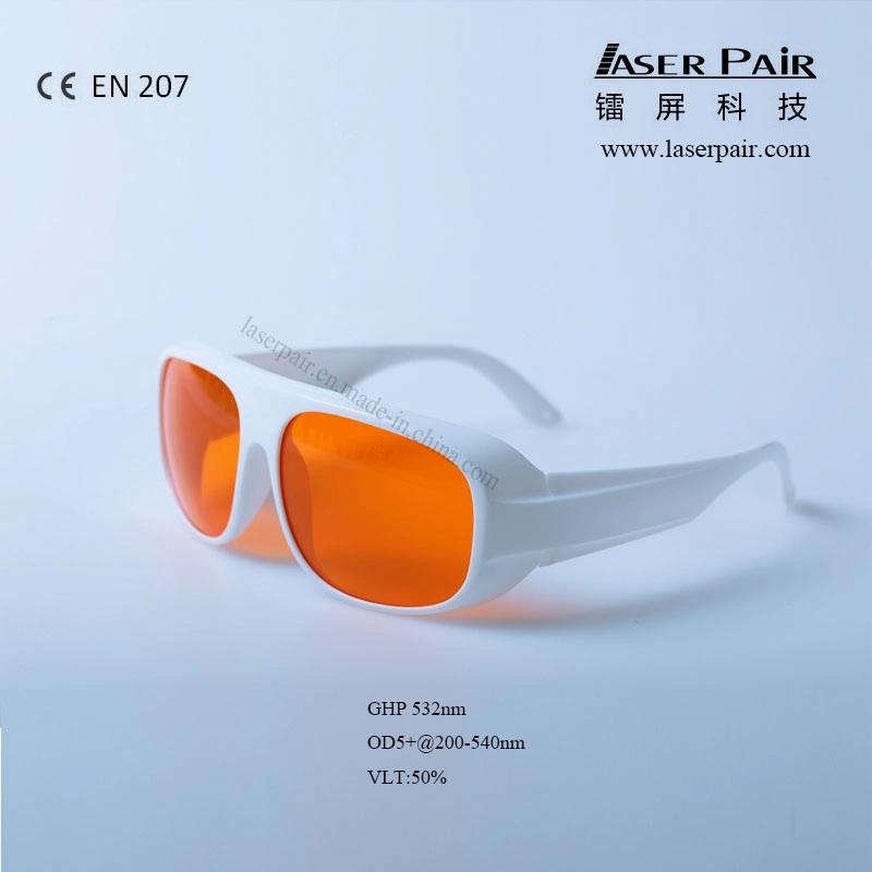 Gafas de seguridad láser / gafas protectoras GHP para 266nm, 355nm, 515nm, 532nm para láser verde, protección UV cumple CE EN207