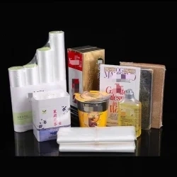 Custom Clear Perforated Cosmetic Packaging POF Food Plastic Low Temperature Shrinkable Roll Wrap Bag POF Heat Shrink Film