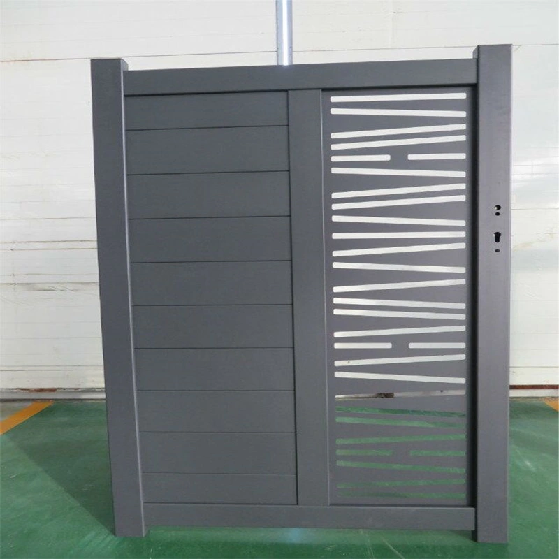 Metal Gate Aluminum Slat Fence Steel Fence Door Laser Cutting Screens Gate