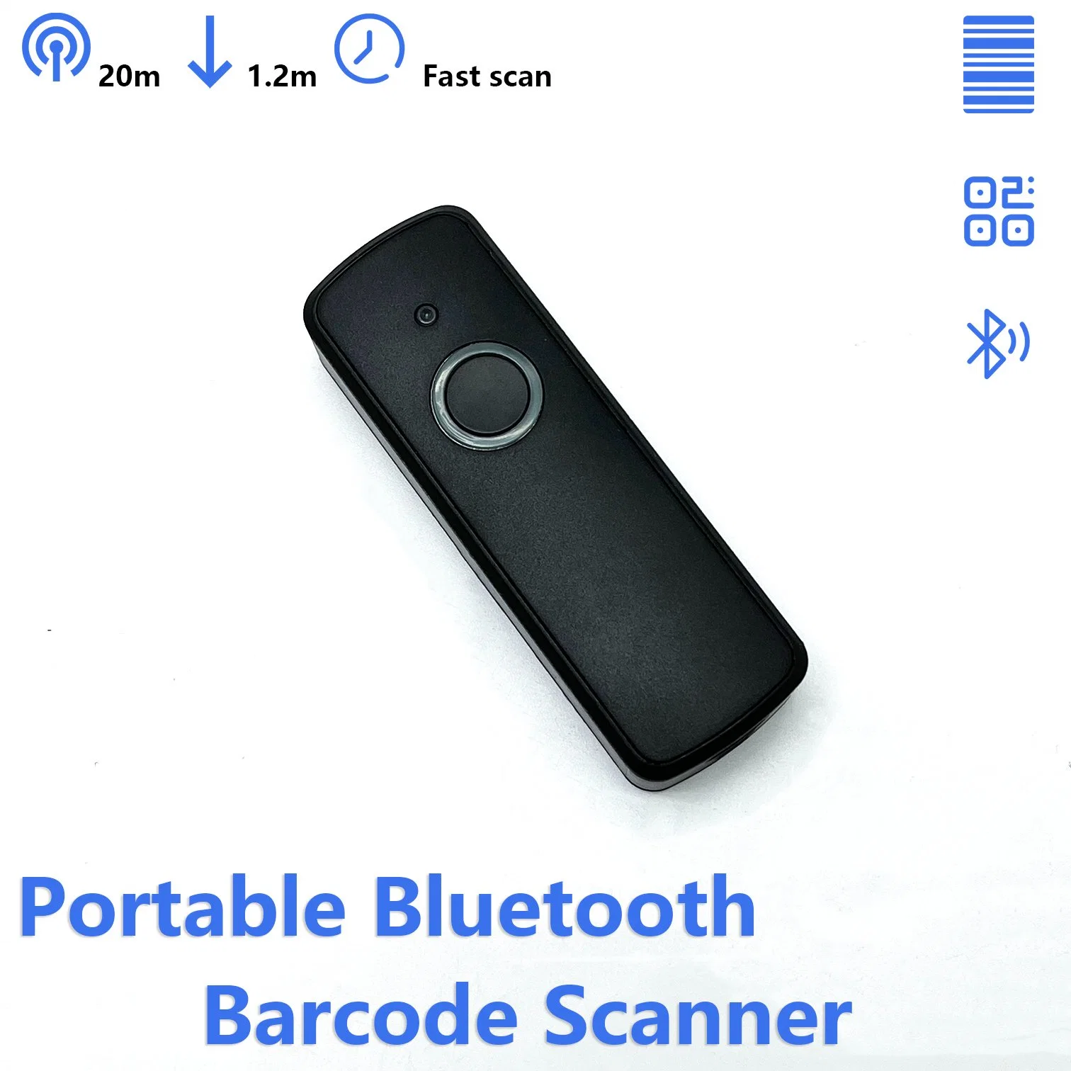 Mini Portable 2D Qr CCD USB Bluetooth Barcode Scanner