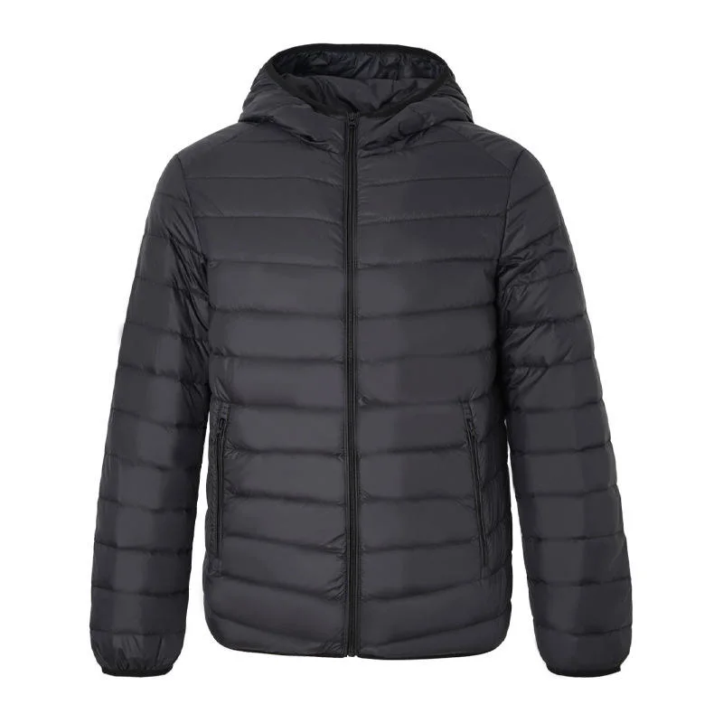 Daunenjacke Herrenjacken Neu Kapuzen warm Einfache All-Match Daunen Jacke