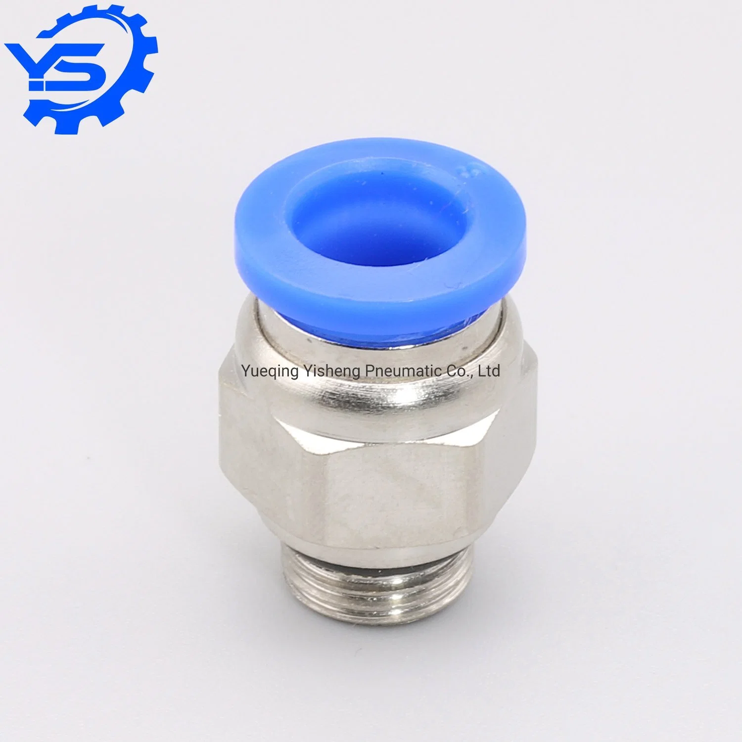 PC8-02 G Thread Brass Pneumatic Fitting Straight Air Hose Connect Air Tube Push in Quick Connector Plastic Button Swivel Pneumatic Fitting with Nickel Plating