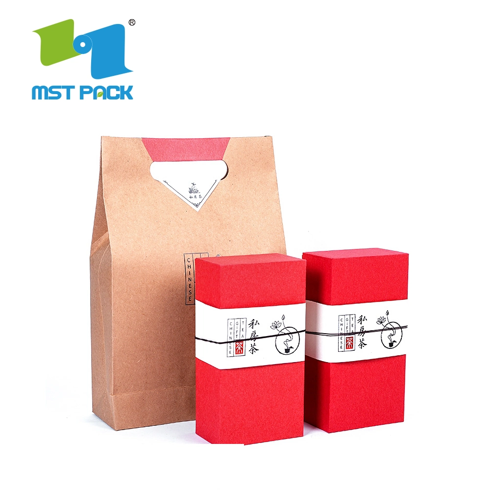 China Manufacturer Customized Popular Craft Brown Paper Tea Packaging Bag for Fruit Juice Milk Powder