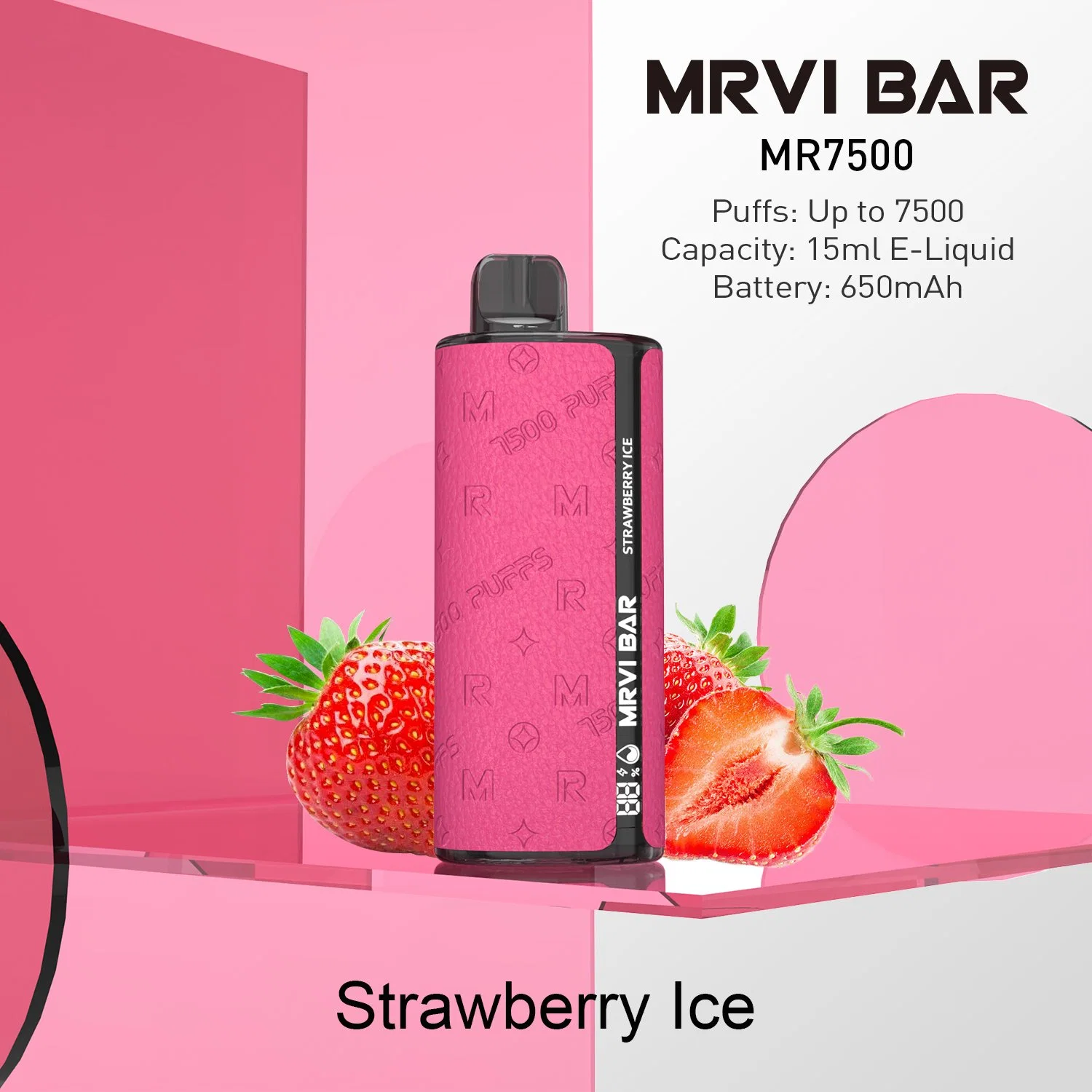 China Wholesale/Supplier E Cigarette Mrvi 7500 Puffs Funky Republic Disposable/Chargeable Vape Pen with E Liquid Power LED Light Indicator