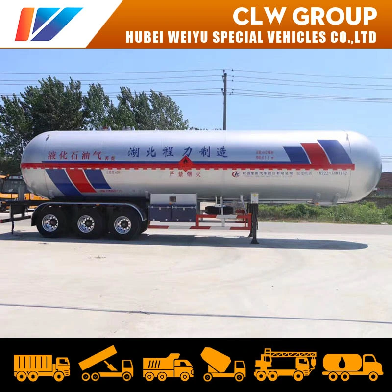 China Manufacturers Semi Trailer Tank 61.9m3 Propane Semi-Trailer Transporter Pressure Vessel LPG Tanker LPG Tanker Truck Factory Price