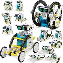 13 in 1 Solar Powered Robots Science Intelligente Montage-Technik Lernspielzeug für Kinder