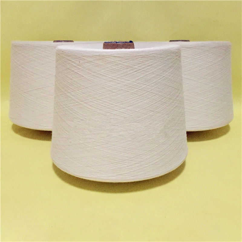 Usine de fil mélangé polyester coton brut blanc 60/40 55/45 50/50 PC CVC