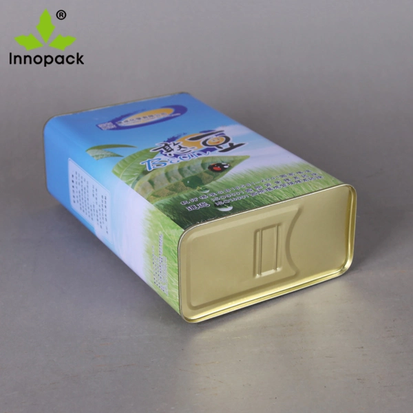 3L Square Metal Tin Container for Peanut Oil or Olive Oil with Cap