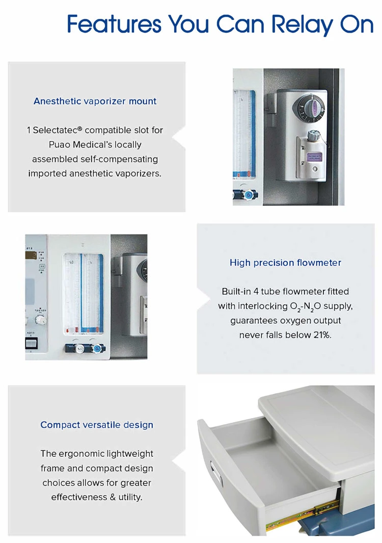 My-E006e Medical Equipment Hospital ICU Trolley Anesthesia Equipments with Ventilator