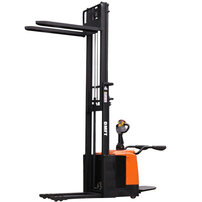 China Manufacturer 1.6 T 1.6t Small Electric Powered Pallet Stacker Full Electric Stacker Battery Operated with EPS