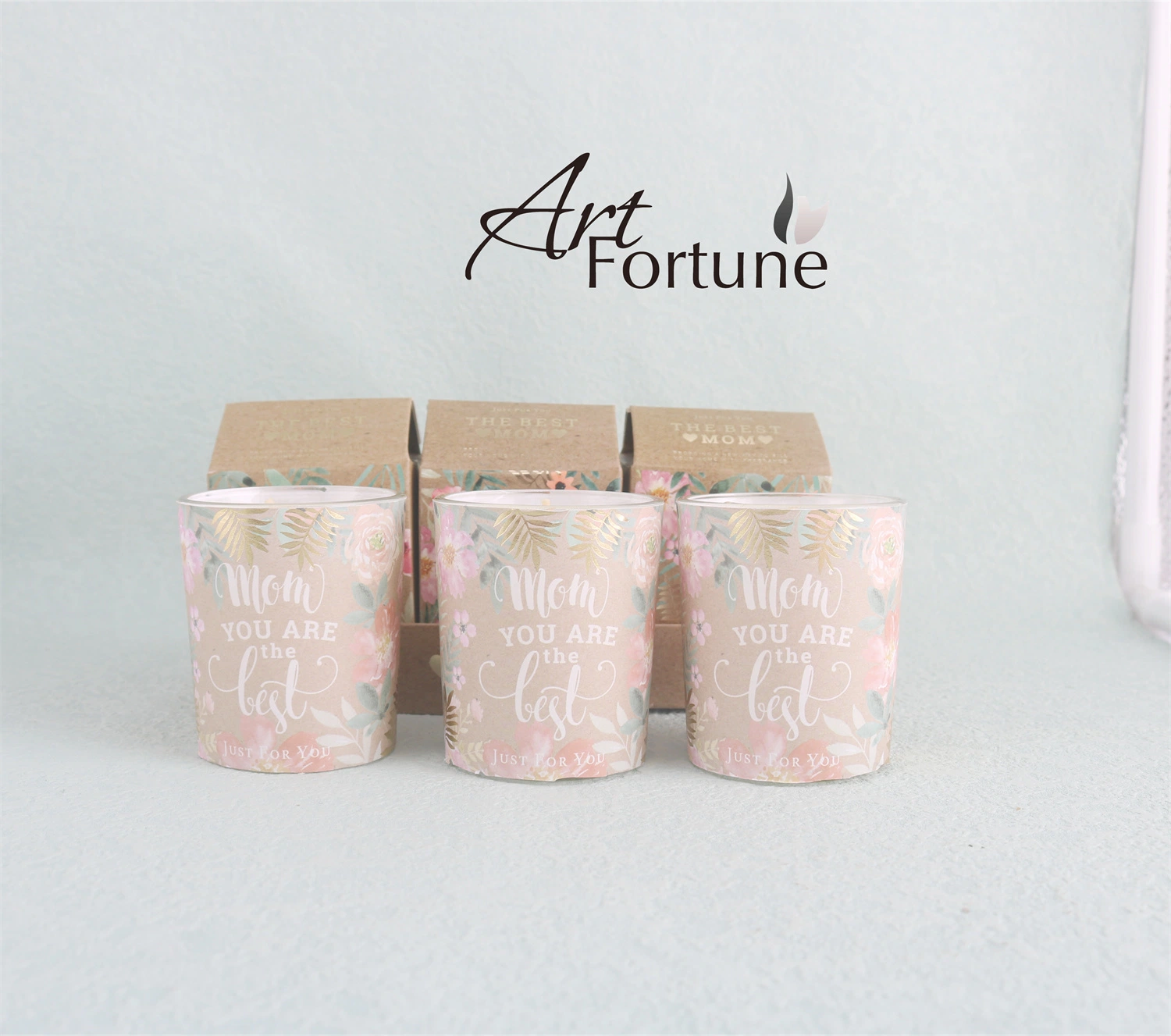 Private Label Scented Candle Set of 3 in Gift Box for Mother's Day