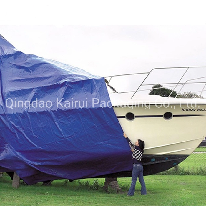 Durable Waterproof High Tensile Strength PE Woven Blue Tarps