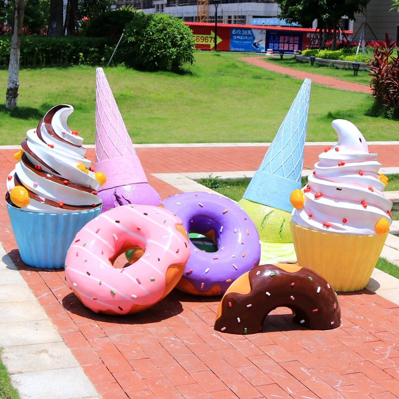 Venta caliente resina Fibreglass helado Figura para la venta