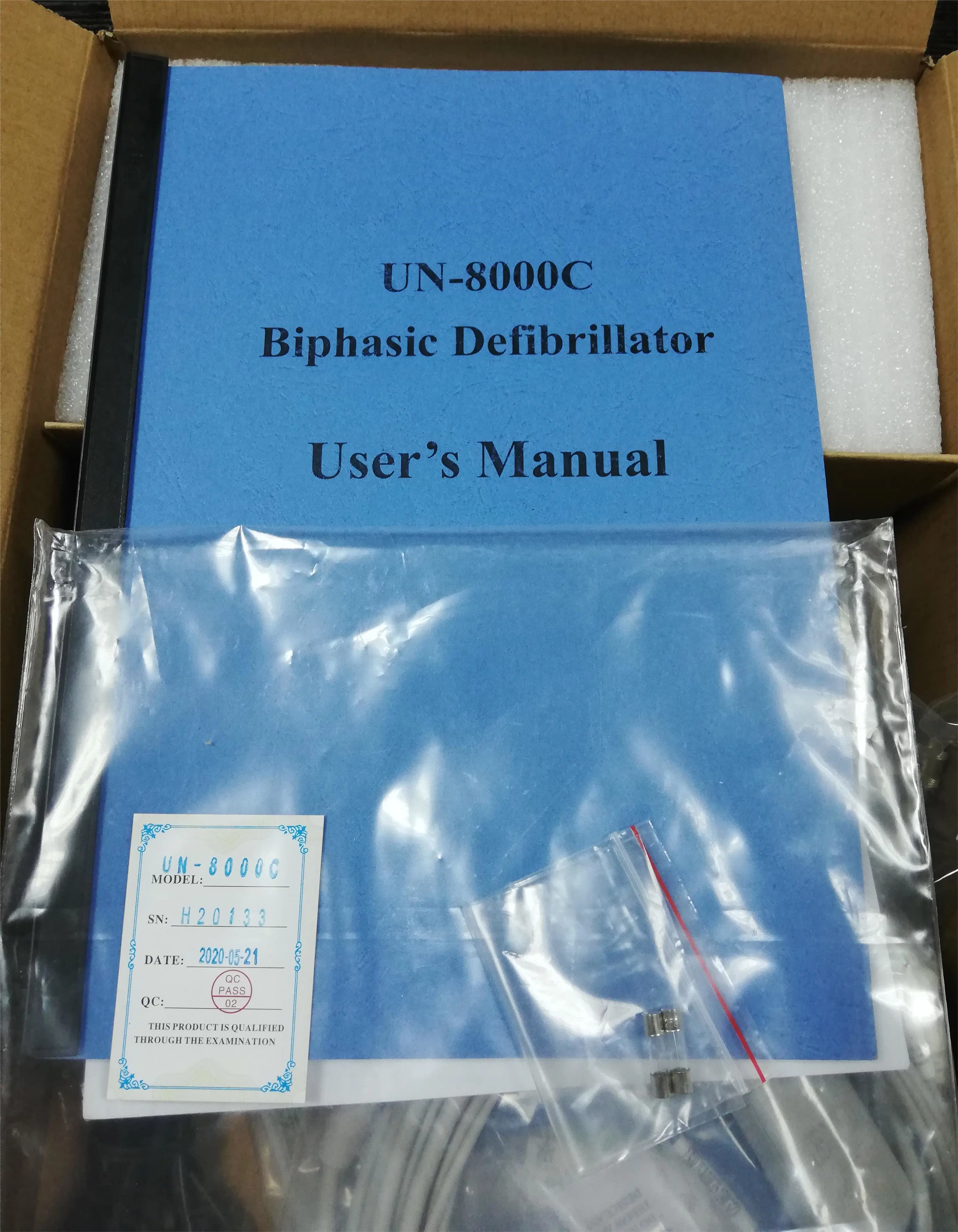 Desfibrilador portátil Biphasic AED veterinário de primeiros socorros com Monitor