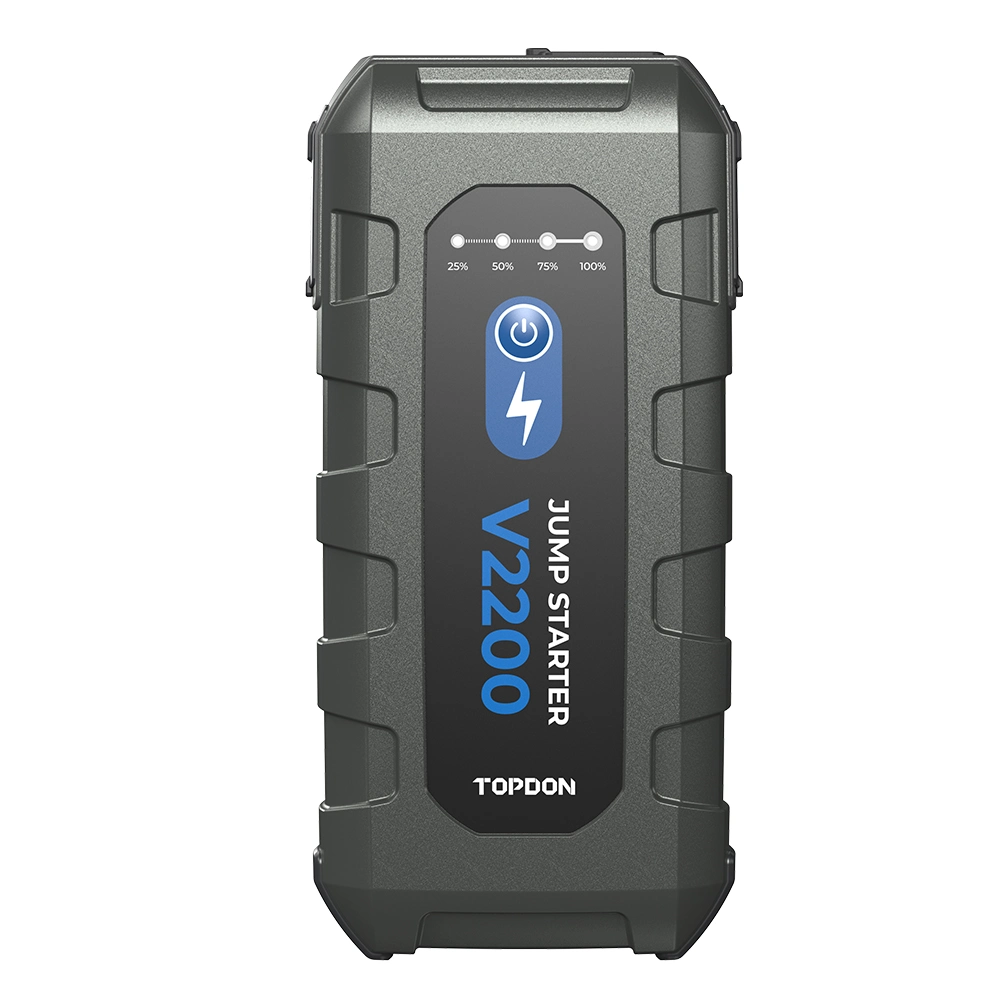 Topdon Italy Stock V2200 2000A Peak 12volt 16000mAh Portable Multi Function Emergency Jump Pack Box Power Bank Auto Truck Car Battery Booster Mini Jump Starter