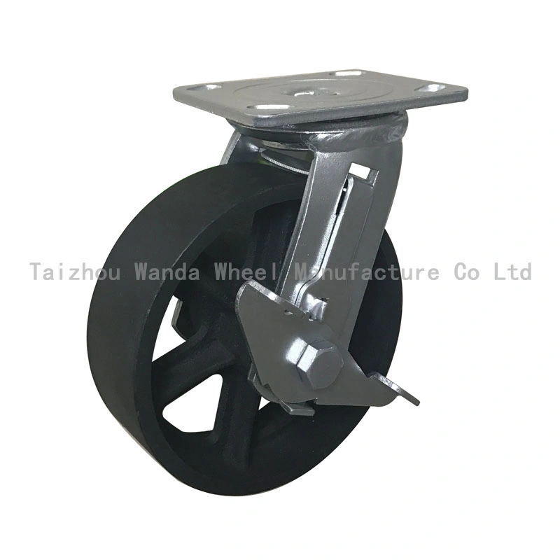 4"X2" Heavy Duty Industrial Swivel Cast Iron Wheel Casters