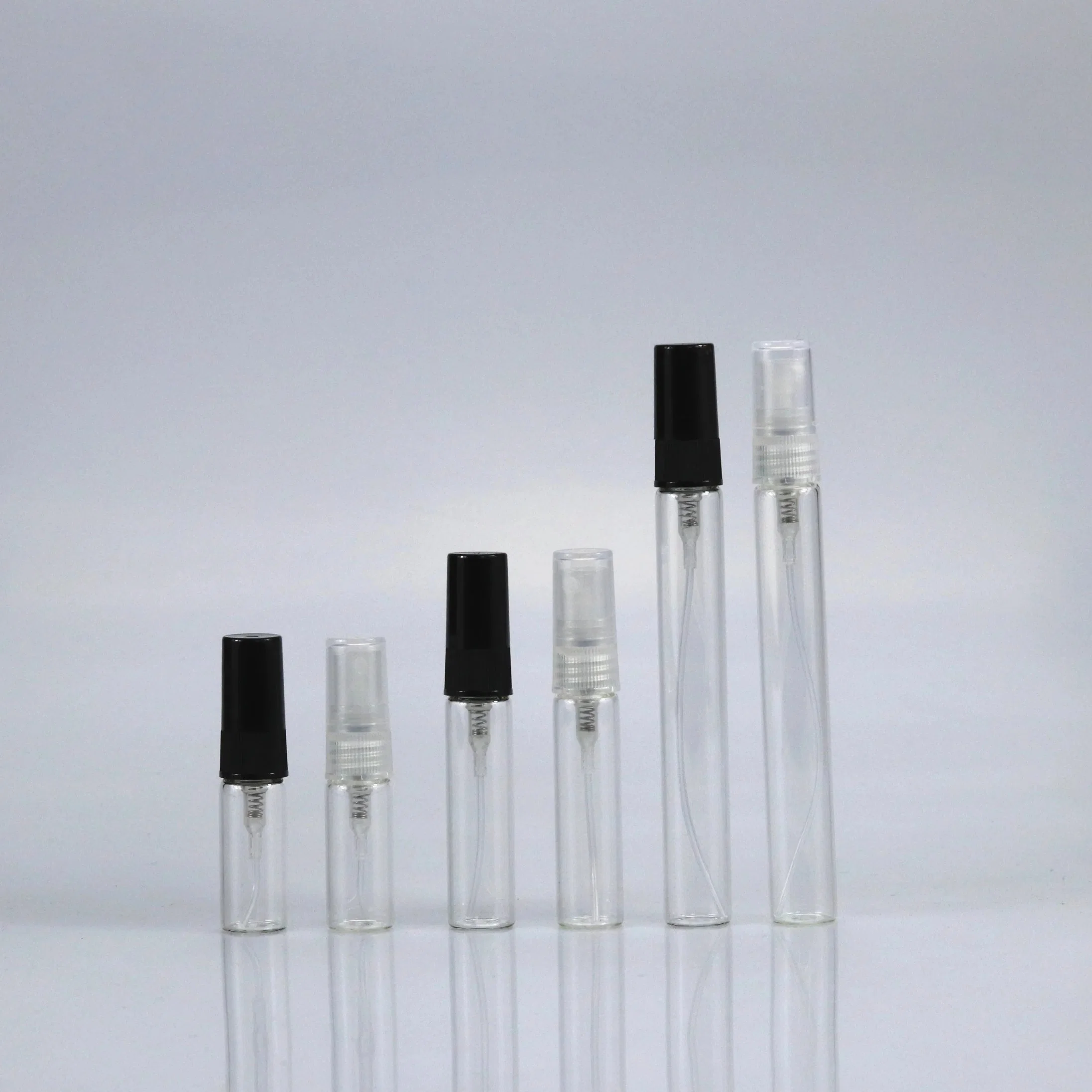 New Style 2ml 3ml 5ml 10ml All Clear Glass Perfume Bottles Travel Spray Sample Bottle Cosmetic Packaging with Pump