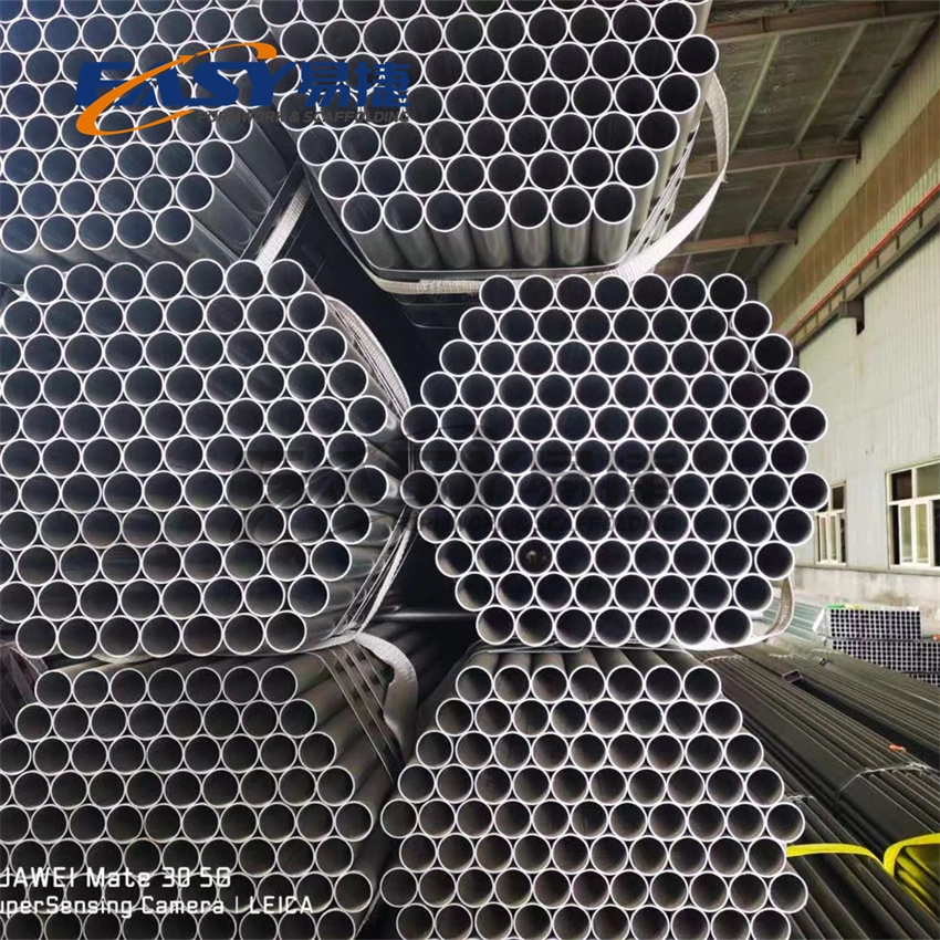 Easy 5% off Scaffolding 1/2"-24" BS1139 British Steel Scaffold Black Round/Hollow Section Tube Prices Hot DIP Galvanized Metal Gi Pipes Scaffolding Tube