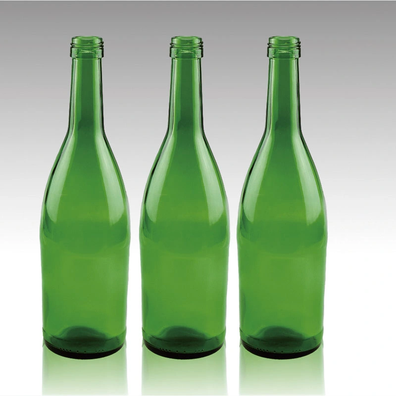 Food Grade Redwine Glass Bottle in Emerald Green Color